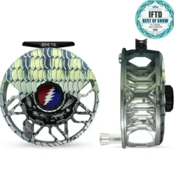 Abel ROVE Reel 7/9 Bonefish, Grateful Dead Lightning Bolt with Platinum Handle - Your Premium Fishing Gear Store Rods Lines Baits Accessories^ Online