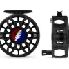 Abel SDF Reel 5/6 Black, Grateful Dead Lightning Bolt with Black Handle - Your Premium Fishing Gear Store Rods Lines Baits Accessories^ Cheap