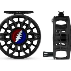 Abel SDF Reel 5/6 Black, Grateful Dead Lightning Bolt with Black Handle - Your Premium Fishing Gear Store Rods Lines Baits Accessories^ Cheap