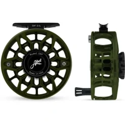 Abel SDF Reel Ported 5/6 Deep Green, Gloss Black Drag Knob with Black Handle - Your Premium Fishing Gear Store Rods Lines Baits Accessories^ New