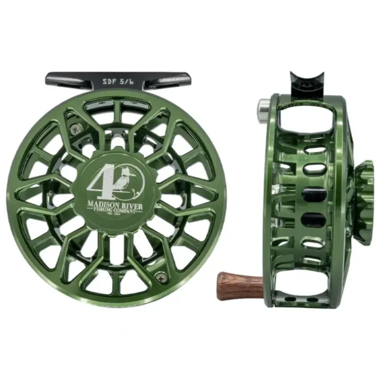Abel SDF Reel 5/6 40th Logo Deep Green with Rosewood Handle - Your Premium Fishing Gear Store Rods Lines Baits Accessories^ Sale