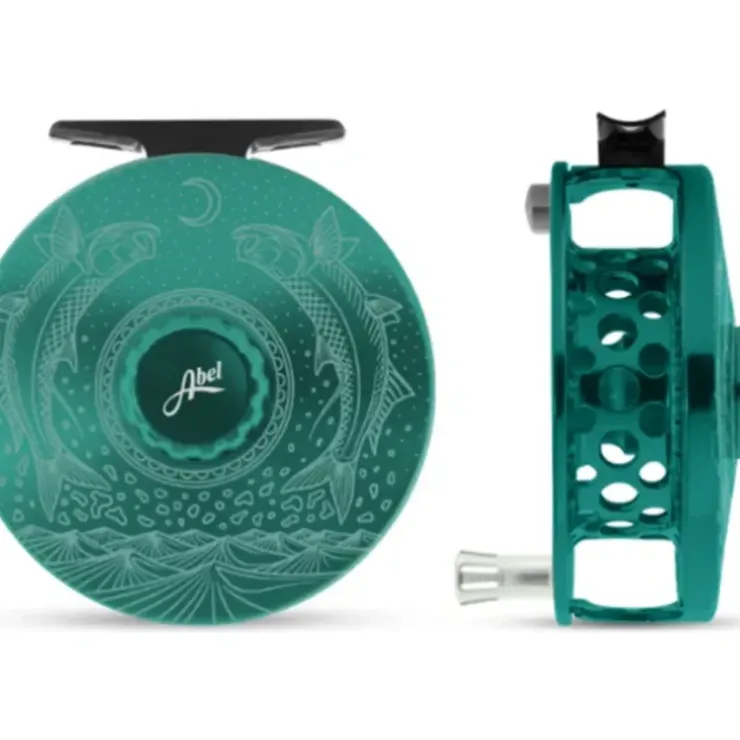 Abel Super Series Reel 9/10 Underwood Moondance Teal/Platinum Handle - Your Premium Fishing Gear Store Rods Lines Baits Accessories^ Fashion