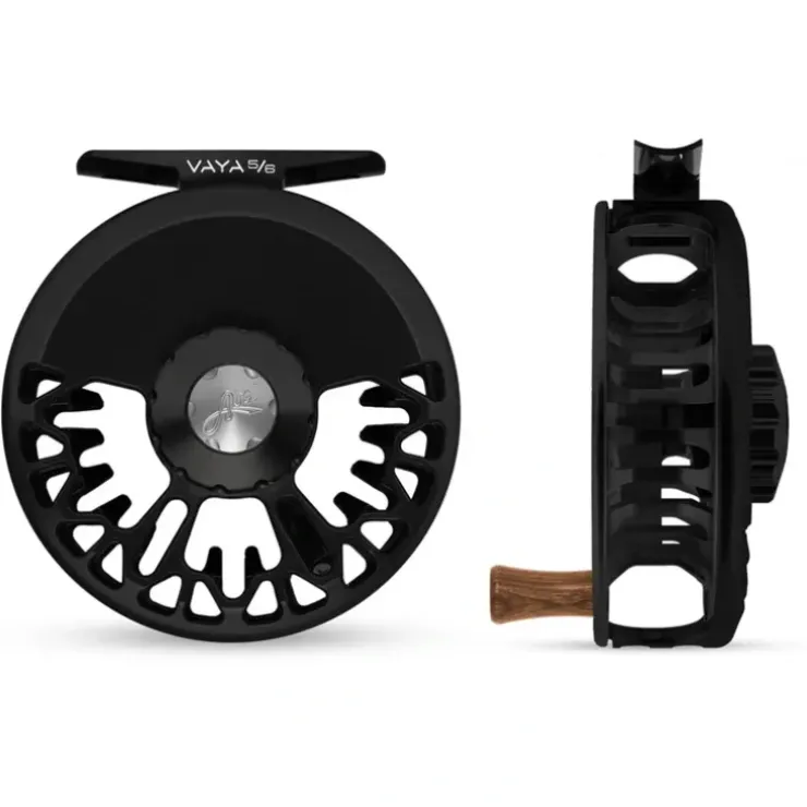 Abel Vaya Reel 5/6 Gloss Black with Walnut Handle - Your Premium Fishing Gear Store Rods Lines Baits Accessories^ Best
