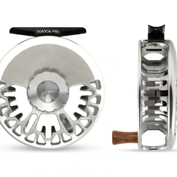 Abel Vaya reel 4/5 Platinum/Platinum Drag/Walnut Handle - Your Premium Fishing Gear Store Rods Lines Baits Accessories^ Cheap