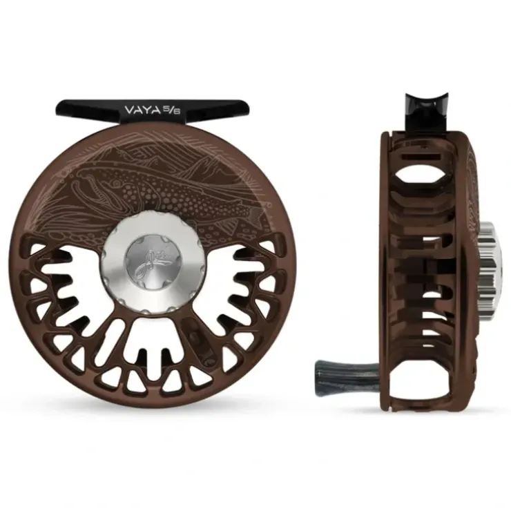 Abel Vaya Reel 5/6 Underwood On the Hunt Dark Brown, Platinum Drag Knob with Ebony Handle - Your Premium Fishing Gear Store Rods Lines Baits Accessories^ Store