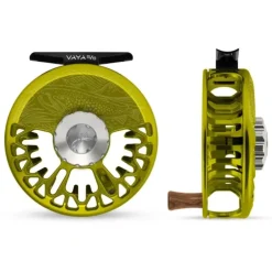 Abel Vaya Reel 5/6 Underwood On the Hunt Lime Green, Platinum Drag Knob with Walnut Handle - Your Premium Fishing Gear Store Rods Lines Baits Accessories^ Store
