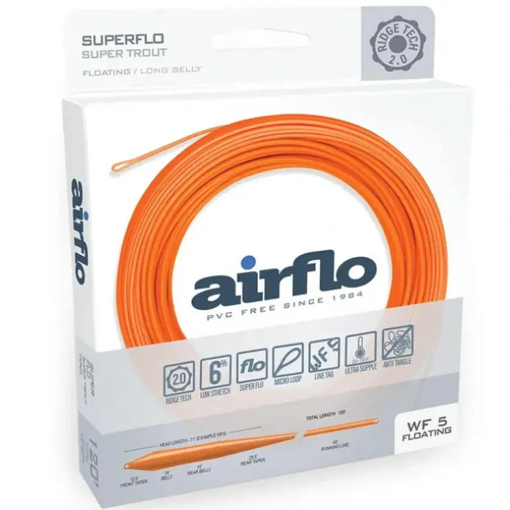 AirFlo Ridge 2.0 Super Trout Fly Line Fire Orange - Your Premium Fishing Gear Store Rods Lines Baits Accessories^ Cheap