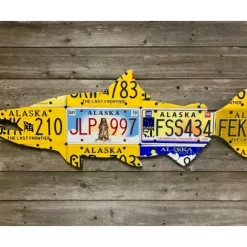 Alaska King Salmon License Plate Art - Your Premium Fishing Gear Store Rods Lines Baits Accessories^ Best