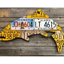 Alaska Rainbow Trout License Plate Art - Your Premium Fishing Gear Store Rods Lines Baits Accessories^ Outlet