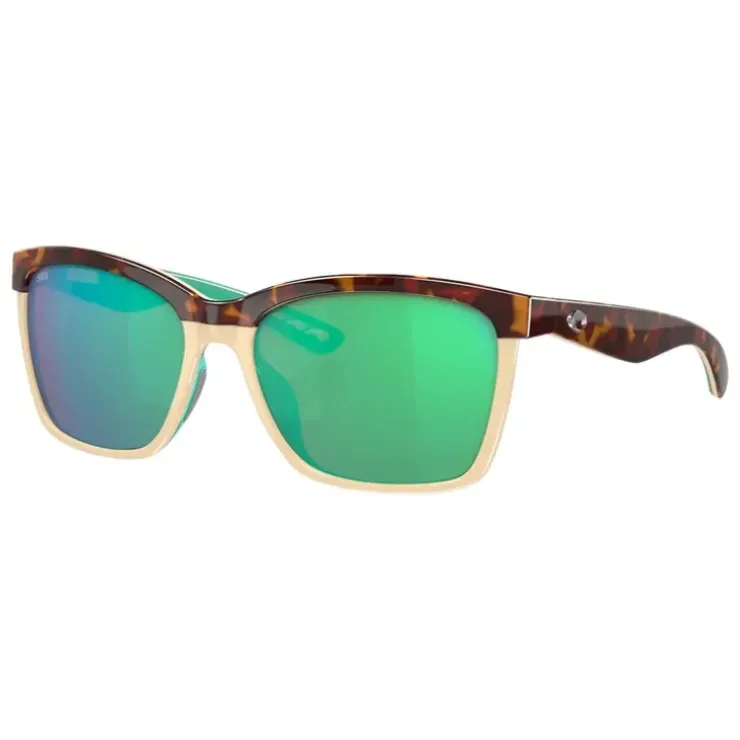 Anaa Sunglasses Retro Tortoise Cream Green Mirror 580P - Your Premium Fishing Gear Store Rods Lines Baits Accessories^ Flash Sale