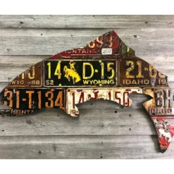 Antique Mixed Western State Trout License Plate Art - Your Premium Fishing Gear Store Rods Lines Baits Accessories^ New