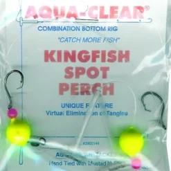 Aqua Clear Spot-Kingfish-Perch Black Nickel Hooks Red Bead/Chartreuse Floats Size 4 - Your Premium Fishing Gear Store Rods Lines Baits Accessories^ Outlet