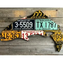 Arkansas Antique Trout License Plate Art - Your Premium Fishing Gear Store Rods Lines Baits Accessories^ New