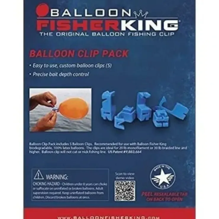 Balloon Fisher King Balloon Clip Pack - Your Premium Fishing Gear Store Rods Lines Baits Accessories^ Best Sale