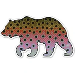Bear Rainbow Sticker - Your Premium Fishing Gear Store Rods Lines Baits Accessories^ Cheap