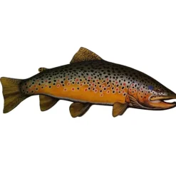 Bern Sundell Original Hand Painted 4' Wooden Trout Madison River Brown Trout - Your Premium Fishing Gear Store Rods Lines Baits Accessories^ Cheap