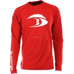 Blackfish CoolCore UPF Angler Long Sleeve Fin (Red/White) size Medium - Your Premium Fishing Gear Store Rods Lines Baits Accessories^ New