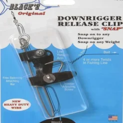 Black Marine Downrigger Release Clip Blk with Ring & Snap Wire - Your Premium Fishing Gear Store Rods Lines Baits Accessories^ Shop
