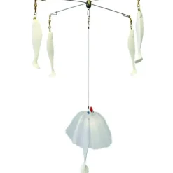 Blue Water Candy 4-Arm Umbrella with Parachute, 4 oz, White - Your Premium Fishing Gear Store Rods Lines Baits Accessories^ Flash Sale