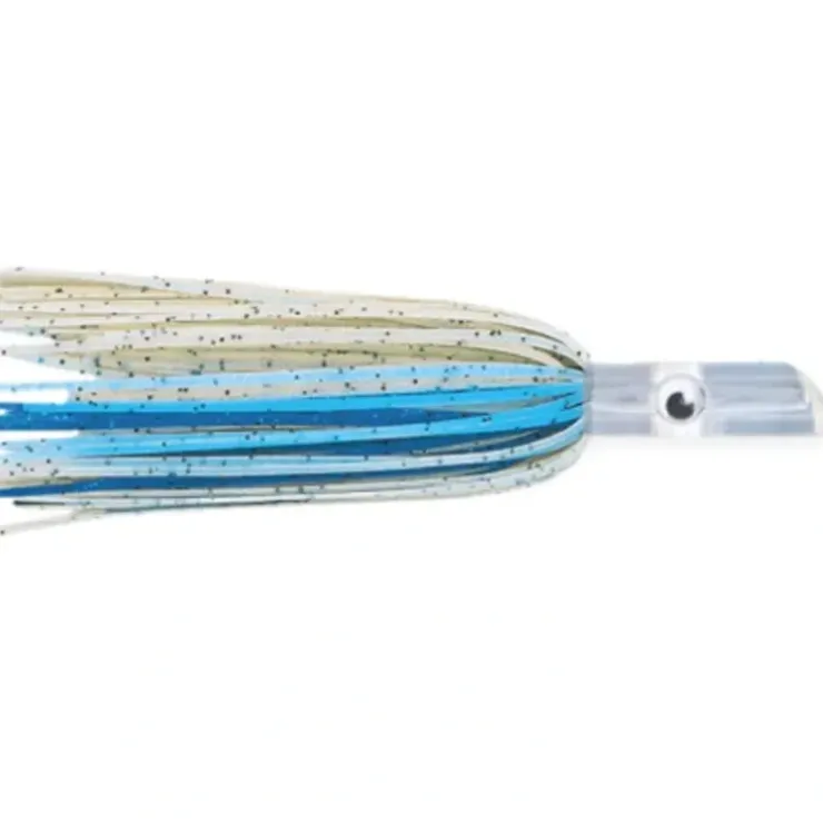 C&H Lil Swimmer Pre-Rigged Trolling Lure, White/Blue Skirt, 7/0 Hook, 100 lb Mono, 6 ft - Your Premium Fishing Gear Store Rods Lines Baits Accessories^ New