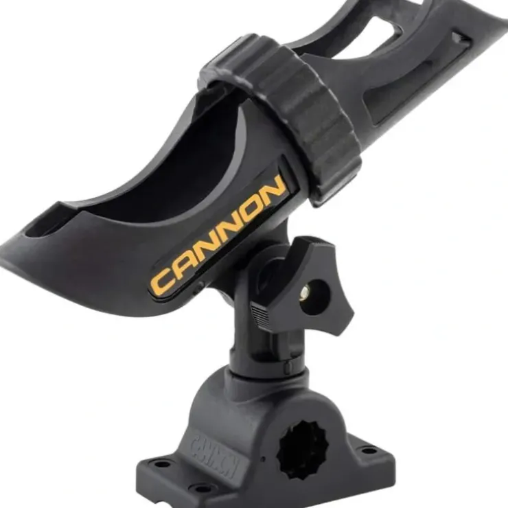 Cannon 2450169-1 Deck-Mount Rod Holder, 3-Position, Black - Your Premium Fishing Gear Store Rods Lines Baits Accessories^ Clearance