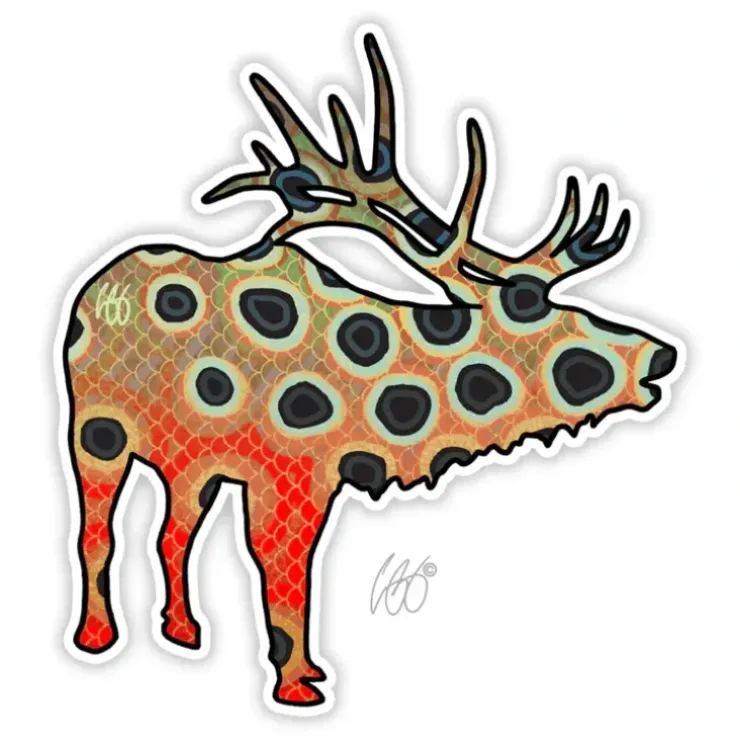 Casey Underwood Elk Cutthroat Sticker - Your Premium Fishing Gear Store Rods Lines Baits Accessories^ Online