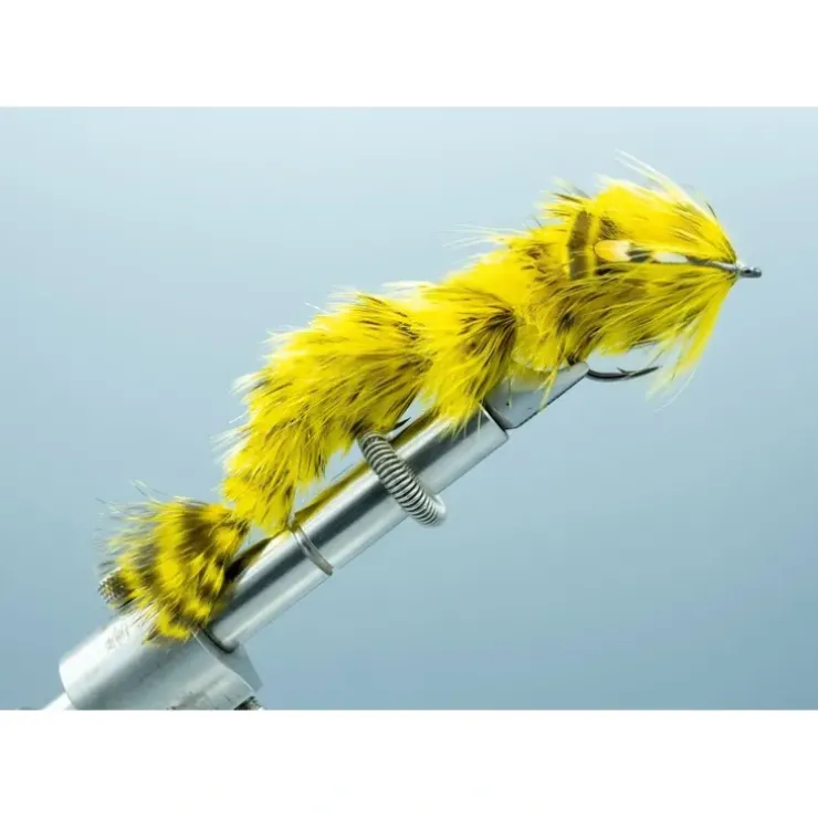 Chocklett's Feather Changer (LARGE double hook) Olive/Yellow - Your Premium Fishing Gear Store Rods Lines Baits Accessories^ New