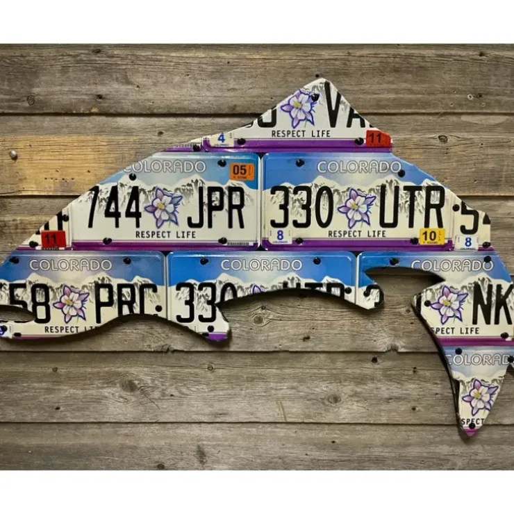 Colorado Columbine Trout License Plate Art - Your Premium Fishing Gear Store Rods Lines Baits Accessories^ Clearance