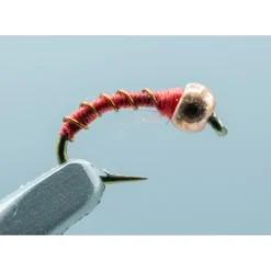 Copper BH Zebra Midge Red #18 - Your Premium Fishing Gear Store Rods Lines Baits Accessories^ Shop