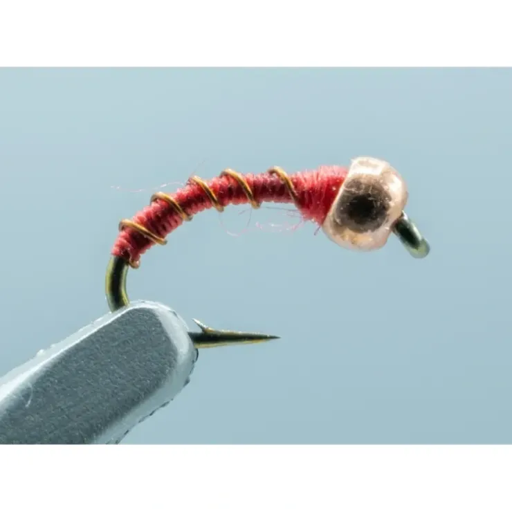 Copper BH Zebra Midge Red #18 - Your Premium Fishing Gear Store Rods Lines Baits Accessories^ Shop