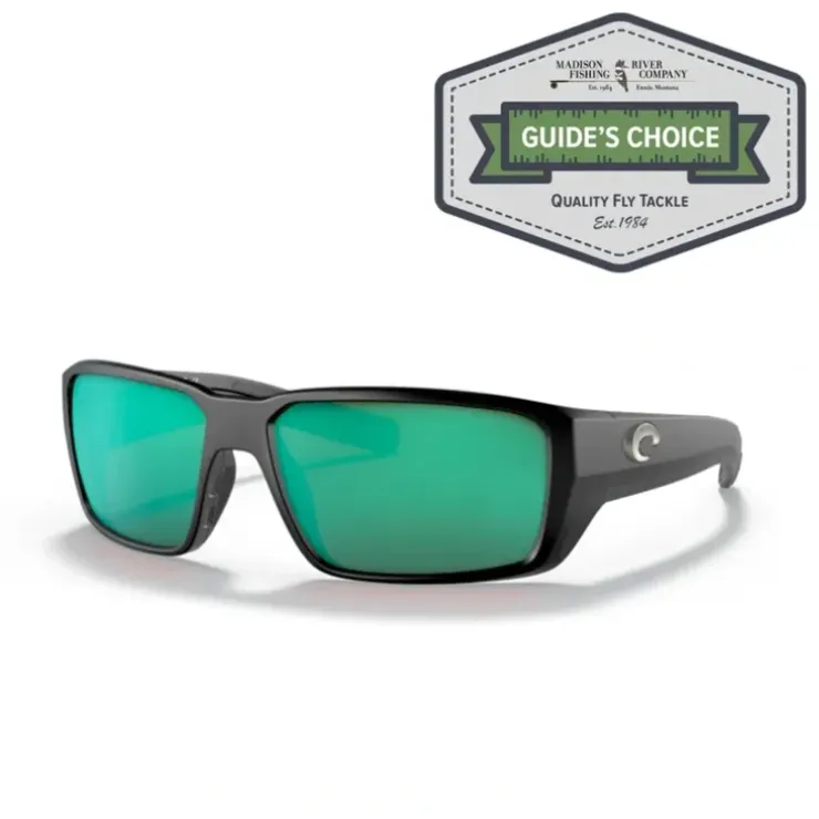 Costa Fantail Pro Sunglasses Matte Black Green Mirror 580G - Your Premium Fishing Gear Store Rods Lines Baits Accessories^ Best