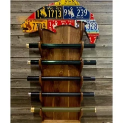 Custom Trout Rod Rack - Walnut - Your Premium Fishing Gear Store Rods Lines Baits Accessories^ Best Sale