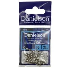 Danielson Rolling Swivel Size 10 25pk - Your Premium Fishing Gear Store Rods Lines Baits Accessories^ Outlet