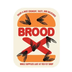 Delicious Brood X Sticker - Your Premium Fishing Gear Store Rods Lines Baits Accessories^ Best Sale
