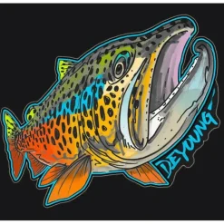 DeYoung Brown Rising Color Sticker - Your Premium Fishing Gear Store Rods Lines Baits Accessories^ Clearance