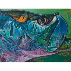 DeYoung Tarpon Kaleidoscope Canvas Print - Your Premium Fishing Gear Store Rods Lines Baits Accessories^ Outlet