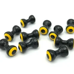 Double Pupil Lead Eyes - Black/Yellow - Your Premium Fishing Gear Store Rods Lines Baits Accessories^ Cheap
