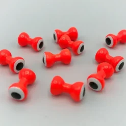Double Pupil Lead Eyes - Fl. Orange/White - Your Premium Fishing Gear Store Rods Lines Baits Accessories^ Online