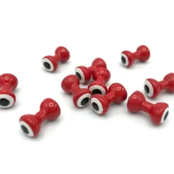 Double Pupil Lead Eyes - Red/White - Your Premium Fishing Gear Store Rods Lines Baits Accessories^ New