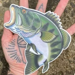 DrewLR Sticker - Large and in Charge - Your Premium Fishing Gear Store Rods Lines Baits Accessories^ Cheap