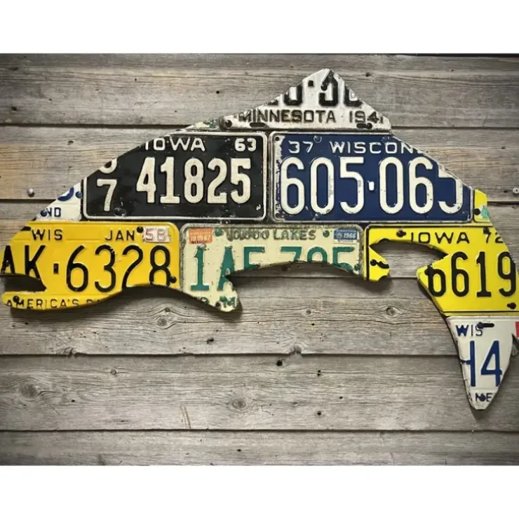 Driftless Trout Antique License Plate Art - Your Premium Fishing Gear Store Rods Lines Baits Accessories^ Flash Sale