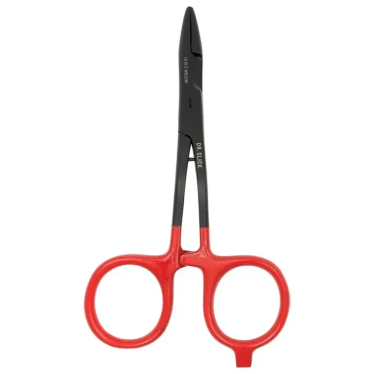 Dr. Slick Black Widow Scissor Clamp 6" Bent Shaft Black and Red Straight - Your Premium Fishing Gear Store Rods Lines Baits Accessories^ Online
