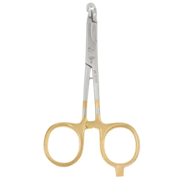 Dr. Slick SlickRelease Scissor Clamp 5" Gold Loops Curved - Your Premium Fishing Gear Store Rods Lines Baits Accessories^ Best Sale