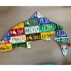 Extra Large 5-Foot Trout License Plate Art - Your Premium Fishing Gear Store Rods Lines Baits Accessories^ Store