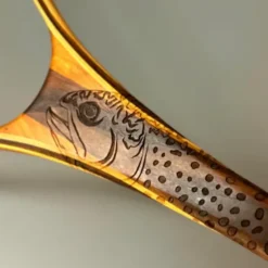 Fat Jake 16"x12" - Brook Trout Engraved - Classic Fly Fishing Traditional Landing Net - Your Premium Fishing Gear Store Rods Lines Baits Accessories^ Cheap