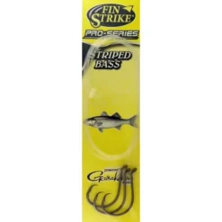 Fin Strike Pro Series Striped Bass Snelled Hook, Size 7/0 - Your Premium Fishing Gear Store Rods Lines Baits Accessories^ Cheap