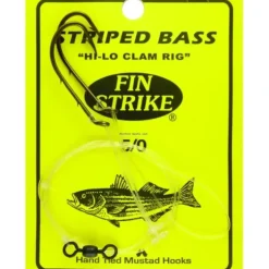 Fin Strike Striped Bass Rigs Baitholder Brnz, Sz 5/0, 2Pk, Hi-Lo Clam Rig - Your Premium Fishing Gear Store Rods Lines Baits Accessories^ Cheap