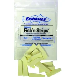 Fishbites Fish'N Strips Clam Long Lasting Bait, 1-1/2", 15pk, Flesh - Your Premium Fishing Gear Store Rods Lines Baits Accessories^ Cheap