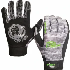 Fish Monkey Free Style Custom Fit Glove Grey Water Camo Large - Your Premium Fishing Gear Store Rods Lines Baits Accessories^ Clearance
