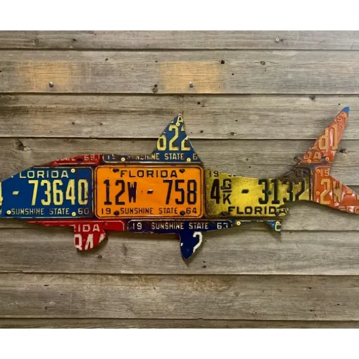 Florida Bonefish Antique License Plate Art - Your Premium Fishing Gear Store Rods Lines Baits Accessories^ Best